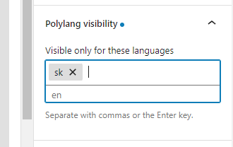 Polylang block language